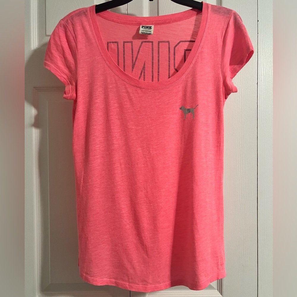 PINK VICTORIAS SECRET Pink V-Neck Dog T-Shirt
